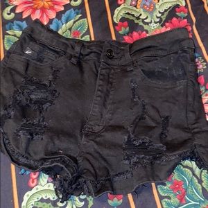 black booty shorts